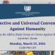 Webinar: Towards an Effective and Universal Convention on Crimes Against Humanity