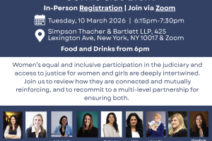 EVENT – Women’s Equal Right to Participate in the Judiciary and Women’s Access to Justice: More Women, More Access